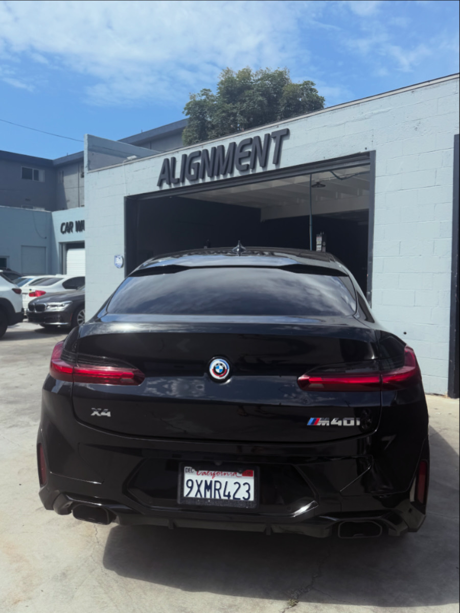 BMW X4 M40i outside the dedicated Calibri Motorsport alignment entrance