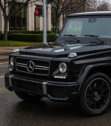 Mercedes-Benz front exterior in the paired supplied after photograph