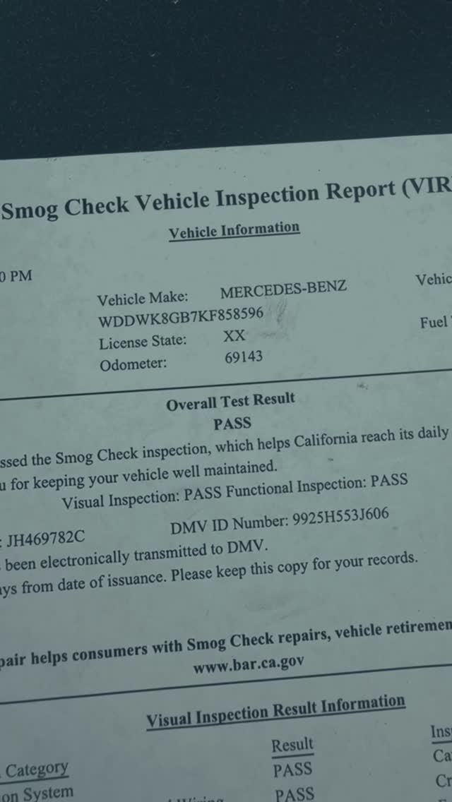 Smog check issue ✅ $3800 at Mercedes and $235 with us #smogcheck #smog #dji #mercedes #amg #mechanicalrepairs