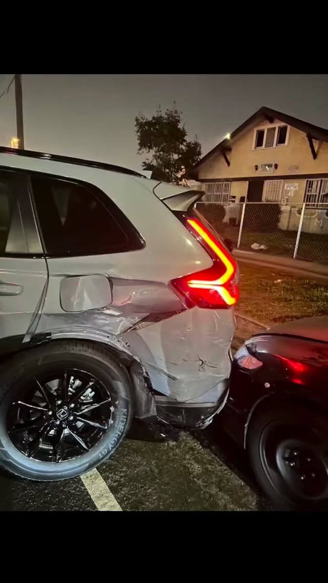 Honda CRV survived a tough accident. Frame, suspension and body damages have been repaired, airbags replaced. The car is ready to go #autobodyshop